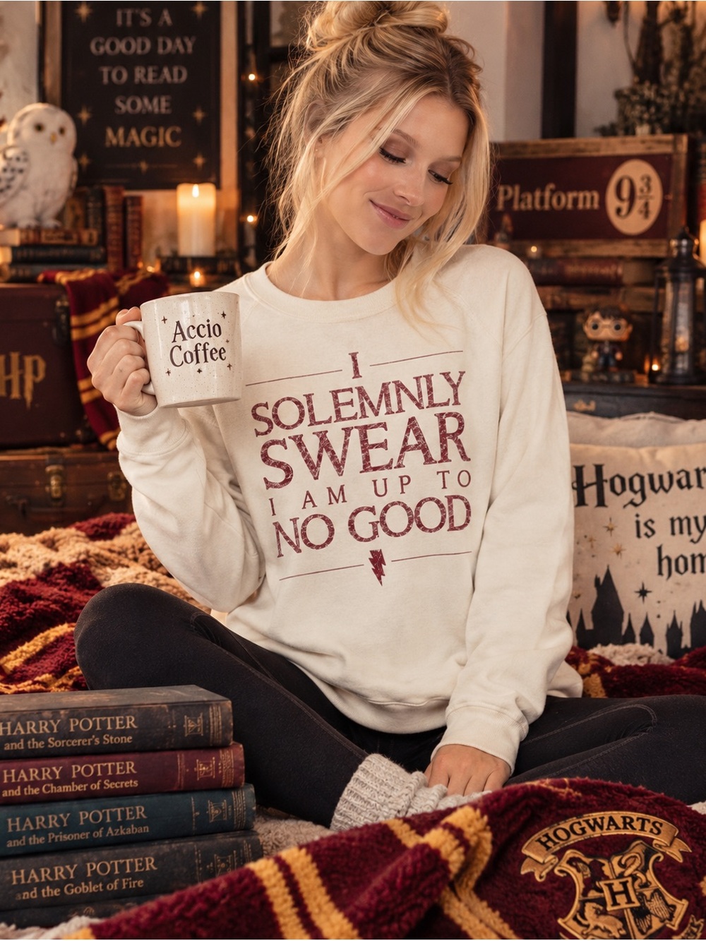 Harry Potter Small Marauder's Map Girls Reversible Sweatshirt